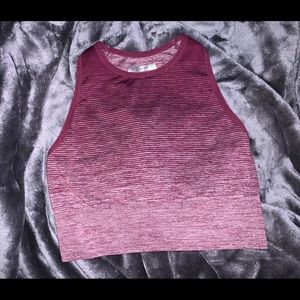 Purple/White/Gray Sports Bra